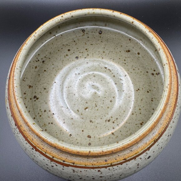 Studio Art Pottery Signed Bunny McBride Stoneware 2 Pc Jar Glazed Speckles RARE - Picture 6 of 16